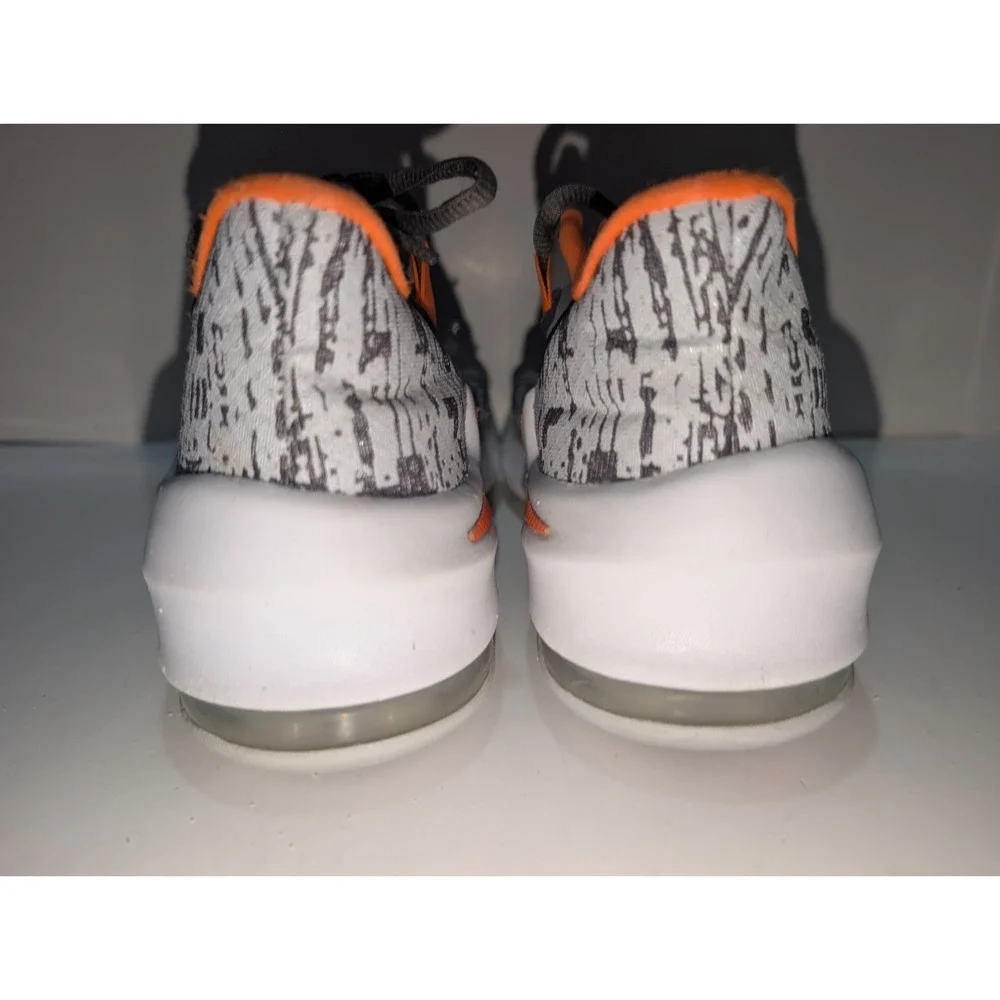 Nike Air Max Infuriate Youth Size 4Y Athletic Shoes Grey Orange AH3426-004